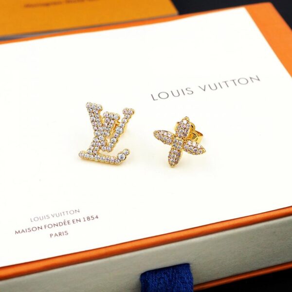 réplica,joyas,joyería,1:1,replica,fake,lujo,barato Pendientes completos de diamantes Louis Vuitton Crystals (E137)