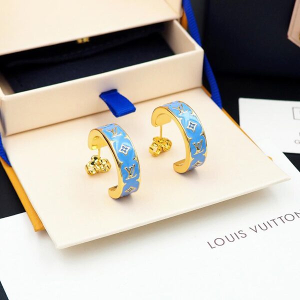 réplica,joyas,joyería,1:1,replica,fake,lujo,barato Pendientes Louis Vuitton Nanogram Esmalte (D691)
