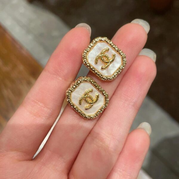 réplica,joyas,joyería,1:1,replica,fake,lujo,barato Chanel Pendientes Chanel de segunda mano (7706)