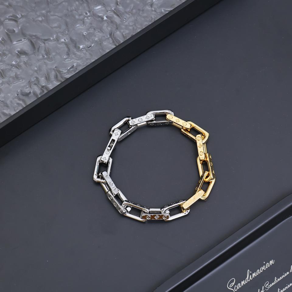 réplica,joyas,joyería,1:1,replica,fake,lujo,barato réplica,joyas,joyería,1:1,replica,fake,lujo,barato Pulsera de CADENA MONOGRAMA de Louuis Vuitton (3C52)