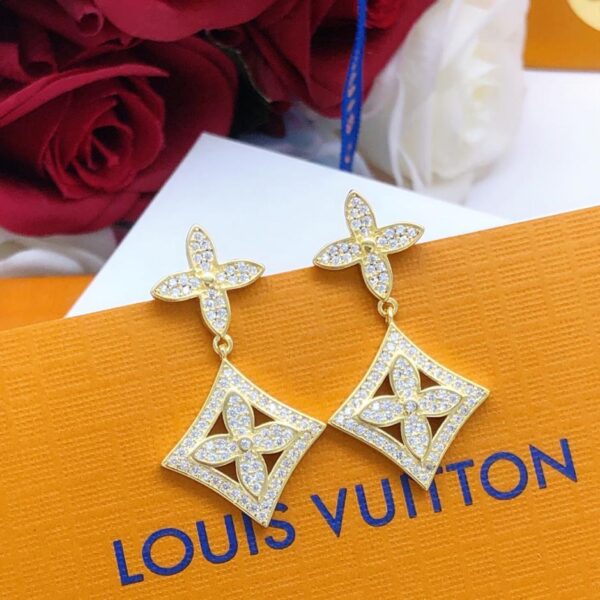 réplica,joyas,joyería,1:1,replica,fake,lujo,barato Louuis Vuitton último colgante presbicia rombo oro con diamantes (0F52)