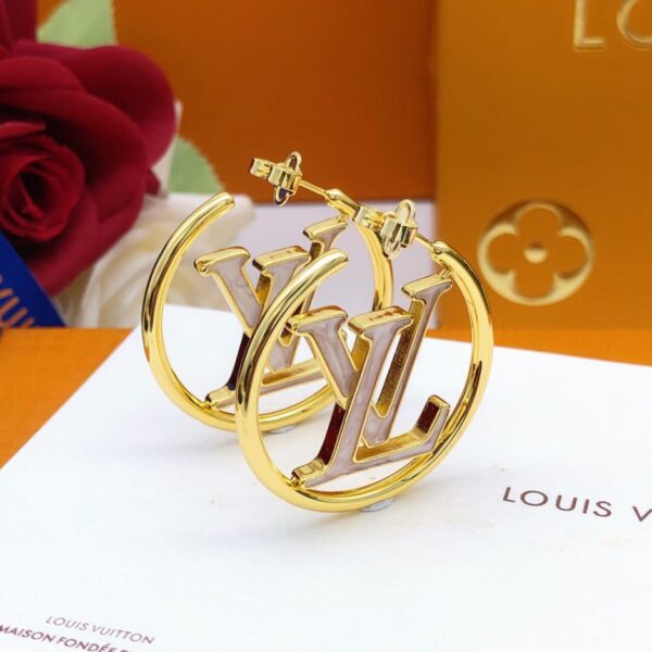 réplica,joyas,joyería,1:1,replica,fake,lujo,barato Louuis Vuitton, el último gancho para la oreja redondo con forma de gota de aceite dorado (3D99)