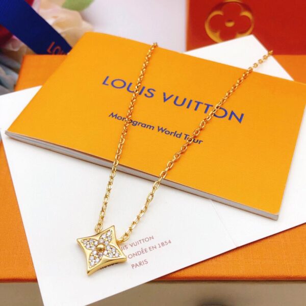 réplica,joyas,joyería,1:1,replica,fake,lujo,barato Louuis Vuitton último collar de presbicia con rombos (6E27)