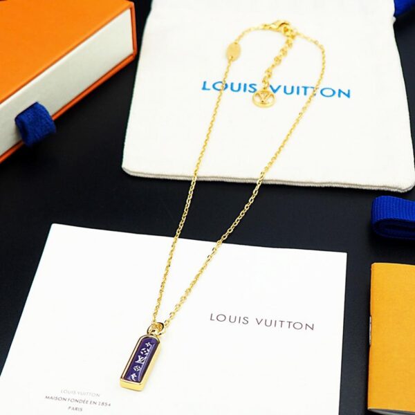 réplica,joyas,joyería,1:1,replica,fake,lujo,barato Collar con etiqueta pequeña de Louis Vuitton (FDEC)