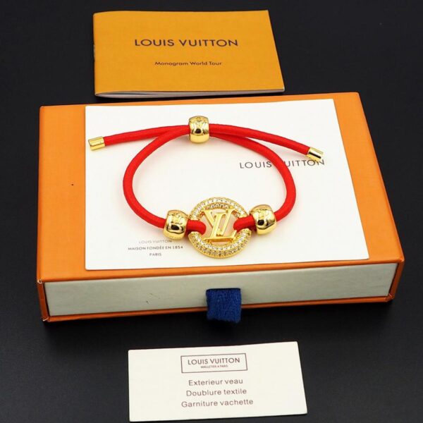 réplica,joyas,joyería,1:1,replica,fake,lujo,barato Pulsera de cordón elástico colorido con diamantes circulares de Louis Vuitton (7805)