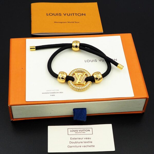 réplica,joyas,joyería,1:1,replica,fake,lujo,barato Pulsera de cordón elástico de colores con diamantes circulares de Louis Vuitton (9A10)