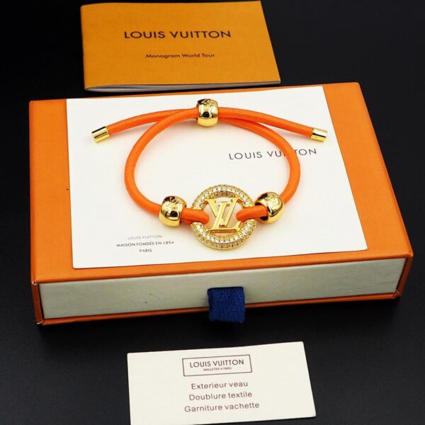 réplica,joyas,joyería,1:1,replica,fake,lujo,barato Pulsera de cordón de cuero color diamante circular Louis Vuitton (8BA1)