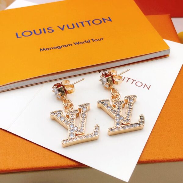 réplica,joyas,joyería,1:1,replica,fake,lujo,barato Pendientes redondos con forma de luna de Louuis Vuitton (4E3F)