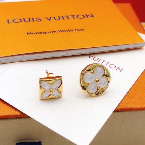 réplica,joyas,joyería,1:1,replica,fake,lujo,barato Pendientes de nácar blanco de Louuis Vuitton (F549)