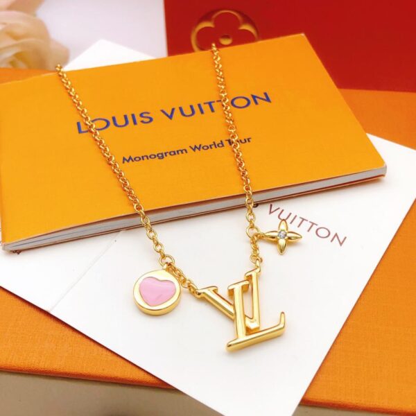 réplica,joyas,joyería,1:1,replica,fake,lujo,barato Louuis Vuitton último collar de amor rosa (15CB)
