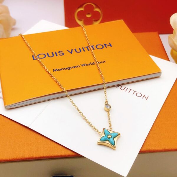 réplica,joyas,joyería,1:1,replica,fake,lujo,barato Louuis Vuitton último collar azul para presbicia (1430)