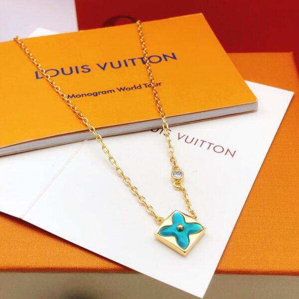 réplica,joyas,joyería,1:1,replica,fake,lujo,barato Louuis Vuitton último collar de nácar verde sprite (4378)