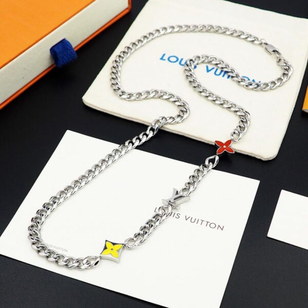 réplica,joyas,joyería,1:1,replica,fake,lujo,barato Collar Louis Vuitton Monogram Row (D6CC)