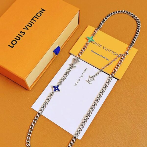 réplica,joyas,joyería,1:1,replica,fake,lujo,barato Collar Louuis Vuitton Monogram Row (1E79)