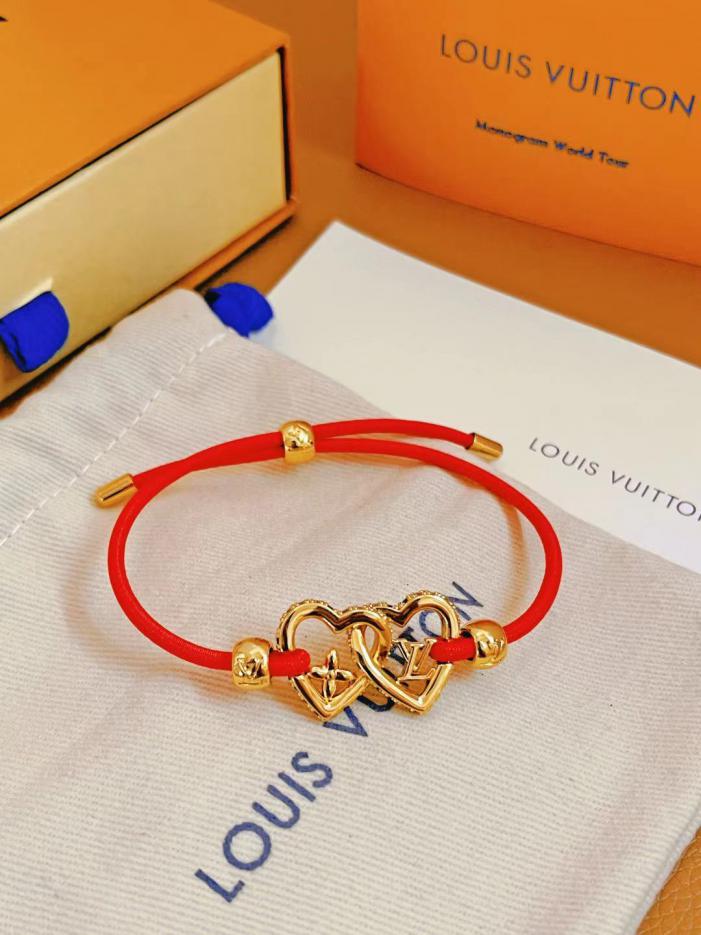 réplica,joyas,joyería,1:1,replica,fake,lujo,barato réplica,joyas,joyería,1:1,replica,fake,lujo,barato Louis Vuitton Pulsera de cordón elástico My LV Love (4133)