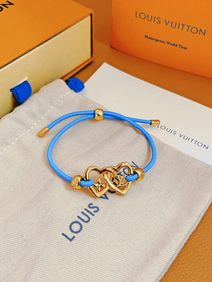réplica,joyas,joyería,1:1,replica,fake,lujo,barato réplica,joyas,joyería,1:1,replica,fake,lujo,barato Pulsera de cordón elástico Louis Vuitton My LV Love (F852)