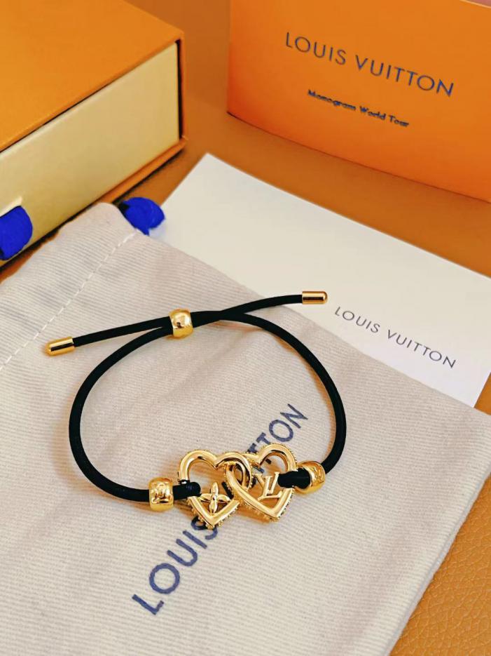 réplica,joyas,joyería,1:1,replica,fake,lujo,barato réplica,joyas,joyería,1:1,replica,fake,lujo,barato Pulsera de cordón elástico Louis Vuitton My LV Love (7D6B)