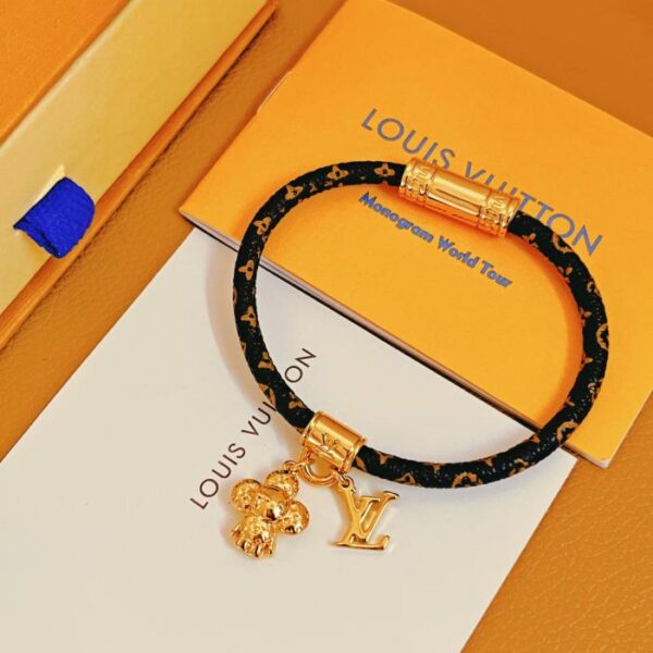 réplica,joyas,joyería,1:1,replica,fake,lujo,barato Pulsera de cuero Louis Vuitton lcon Vivienne Vivibo Giva (C8EA)