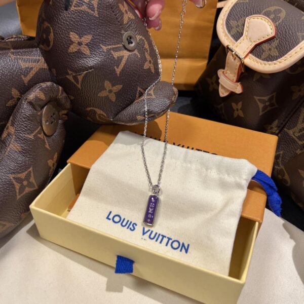 réplica,joyas,joyería,1:1,replica,fake,lujo,barato Collar con placa de identificación esmaltada en color sincronizada con contador Louis Vuitton (0ED1)