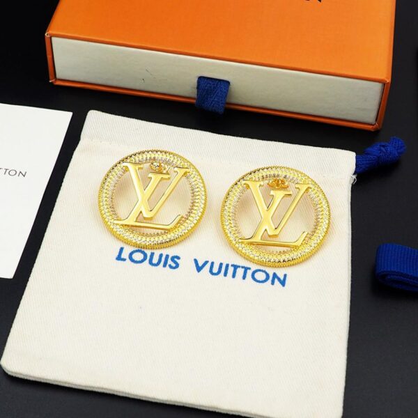 réplica,joyas,joyería,1:1,replica,fake,lujo,barato Pendientes con diamantes y letras de Louis Vuitton (FC44)