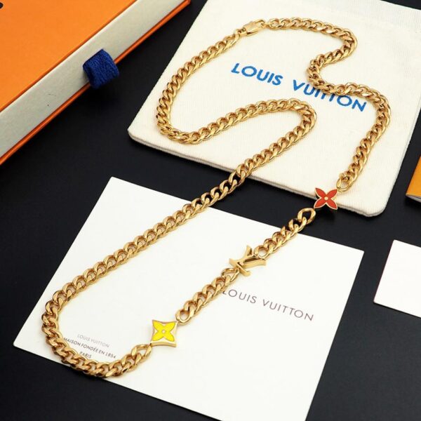 réplica,joyas,joyería,1:1,replica,fake,lujo,barato Collar Louuis Vuitton Monogram Row(9931)