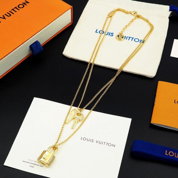 réplica,joyas,joyería,1:1,replica,fake,lujo,barato Collar con candado Louis Vuitton (88B2)