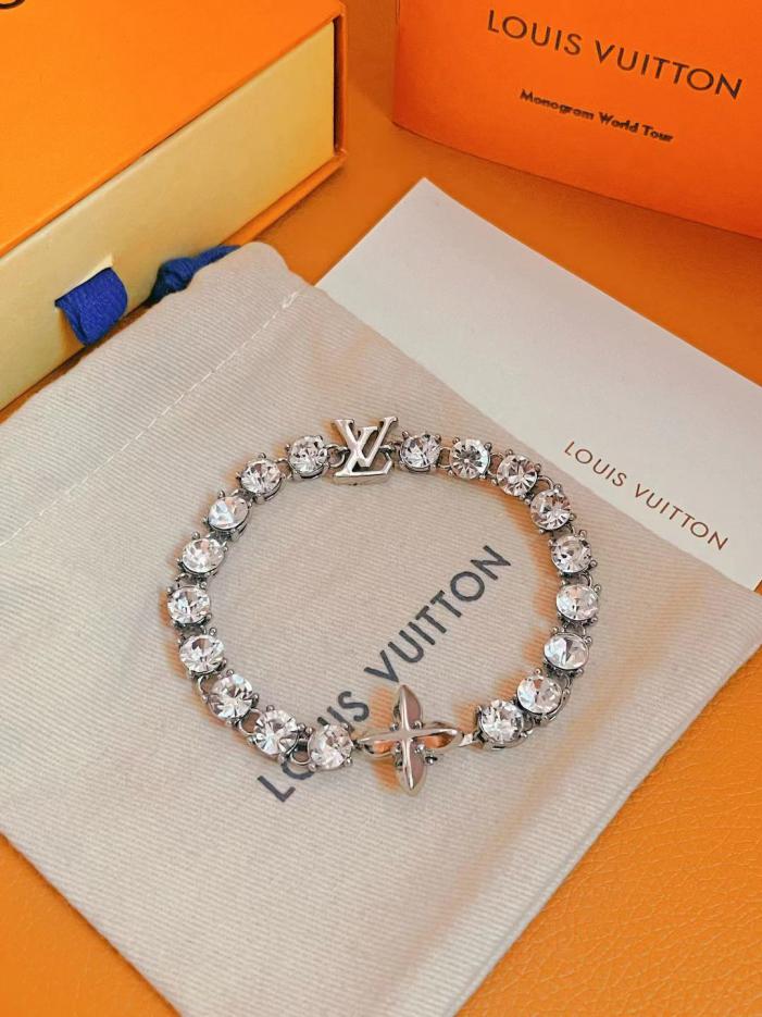 réplica,joyas,joyería,1:1,replica,fake,lujo,barato réplica,joyas,joyería,1:1,replica,fake,lujo,barato Pulsera de cristales Louis Vuitton (DBF4)