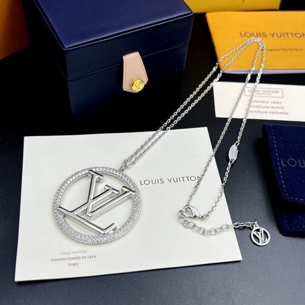 réplica,joyas,joyería,1:1,replica,fake,lujo,barato Collar de aro grande con incrustaciones de cristal y letras de Louuis Vuitton (33BF)