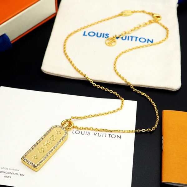 réplica,joyas,joyería,1:1,replica,fake,lujo,barato Collar con etiqueta grande de Louis Vuitton (21C0)