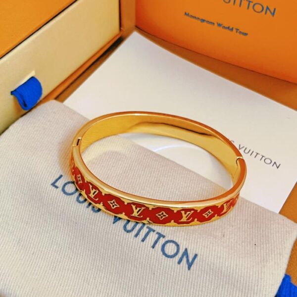 réplica,joyas,joyería,1:1,replica,fake,lujo,barato Pulsera de esmalte con nanogramas de Louis Vuitton (FB2F)