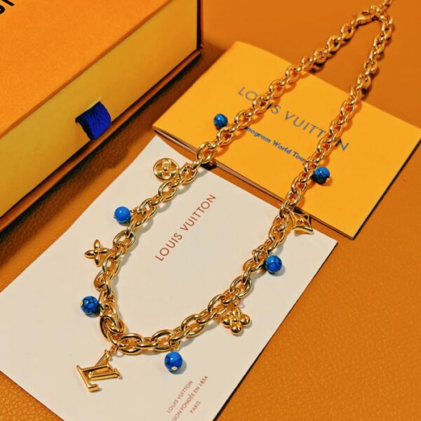 réplica,joyas,joyería,1:1,replica,fake,lujo,barato LOUIS VUITTON Patrón Cadena grabada Cadena cubana chapada en paladio Estilo de pareja para hombre y mujer Plata M00270(5846)