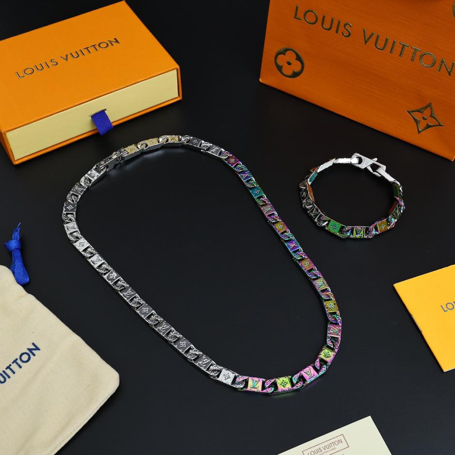 réplica,joyas,joyería,1:1,replica,fake,lujo,barato réplica,joyas,joyería,1:1,replica,fake,lujo,barato Collar atado con monograma de Louis Vuitton (35F3)