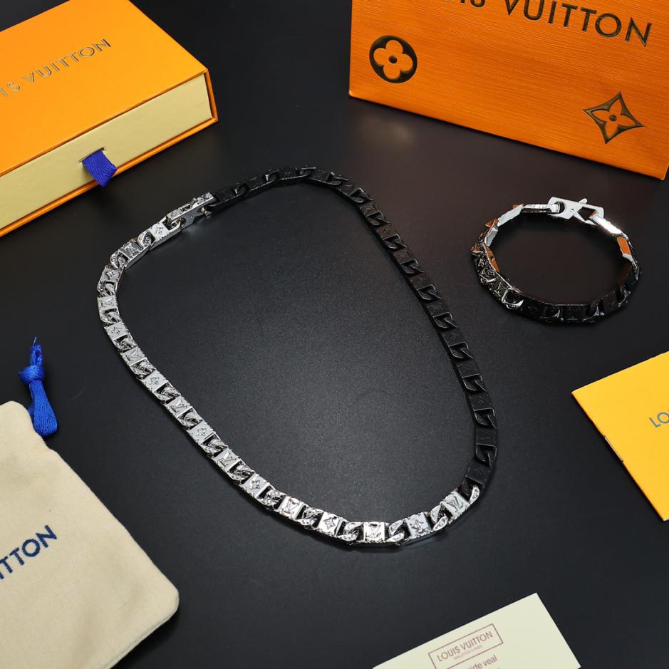 réplica,joyas,joyería,1:1,replica,fake,lujo,barato réplica,joyas,joyería,1:1,replica,fake,lujo,barato Collar atado con monograma de Louis Vuitton (DB03)