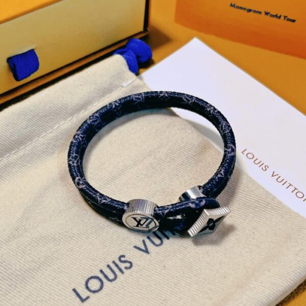 réplica,joyas,joyería,1:1,replica,fake,lujo,barato Pulsera de metal decorativa con logotipo de LOUIS VUITTON, mismo estilo para hombre y mujer (62E5)