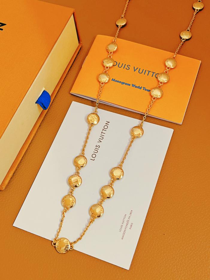réplica,joyas,joyería,1:1,replica,fake,lujo,barato réplica,joyas,joyería,1:1,replica,fake,lujo,barato Collar largo Louuis Vuitton Studs (F675)