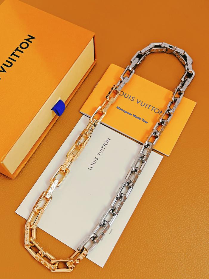 réplica,joyas,joyería,1:1,replica,fake,lujo,barato réplica,joyas,joyería,1:1,replica,fake,lujo,barato Collar Louuis Vuitton CADENA MONOGRAMA(7808)