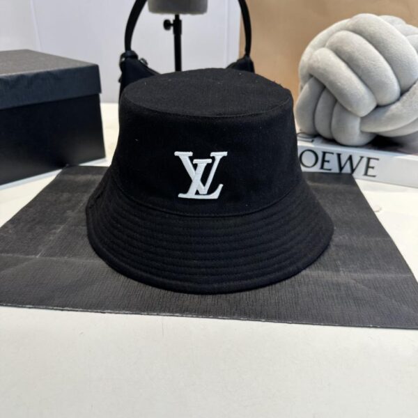 réplica,joyas,joyería,1:1,replica,fake,lujo,barato Sombrero de pescador de doble cara bordado de Louis Vuitton (7CAE)