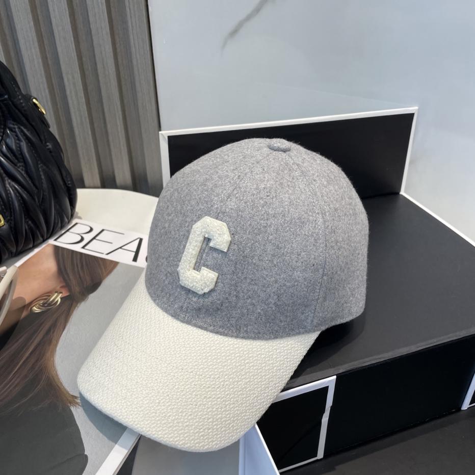 réplica,joyas,joyería,1:1,replica,fake,lujo,barato réplica,joyas,joyería,1:1,replica,fake,lujo,barato CELINE otoño e invierno nuevo estilo C letra bordada gorra de béisbol de lana