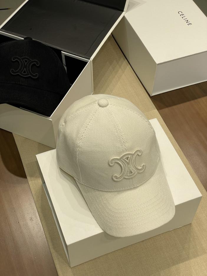 réplica,joyas,joyería,1:1,replica,fake,lujo,barato réplica,joyas,joyería,1:1,replica,fake,lujo,barato Nueva gorra de béisbol de pana con el logo del Arco de Triunfo de Celine (C5C5)