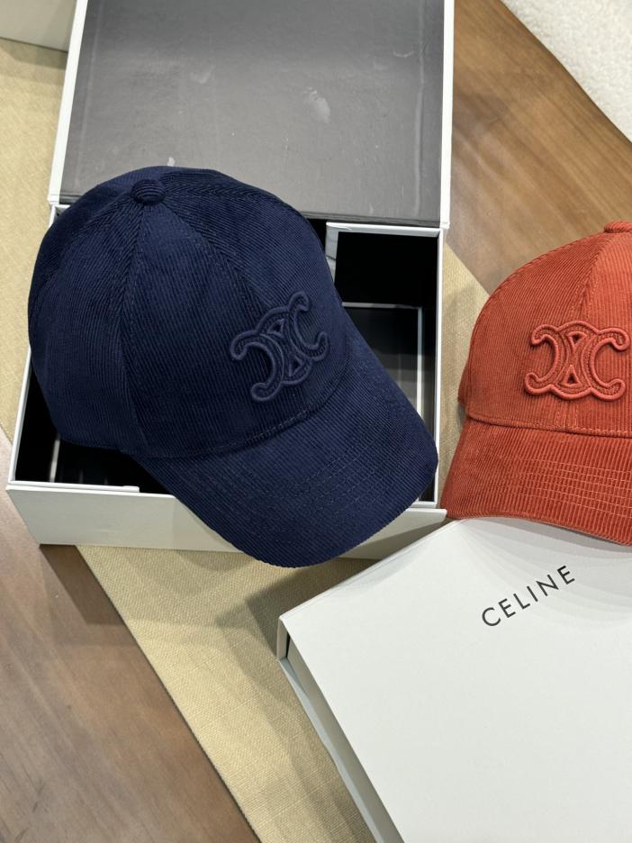 réplica,joyas,joyería,1:1,replica,fake,lujo,barato réplica,joyas,joyería,1:1,replica,fake,lujo,barato Nueva gorra de béisbol de pana con logo del Arco de Triunfo de Celine (F073)