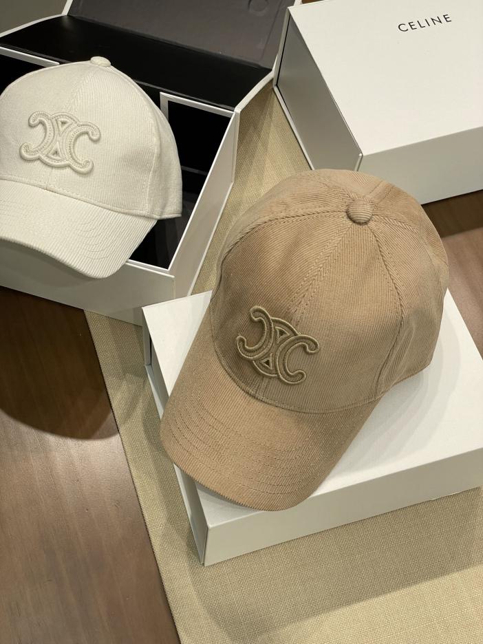 réplica,joyas,joyería,1:1,replica,fake,lujo,barato réplica,joyas,joyería,1:1,replica,fake,lujo,barato Nueva gorra de béisbol de pana con el logo del Arco de Triunfo de Celine (F116)