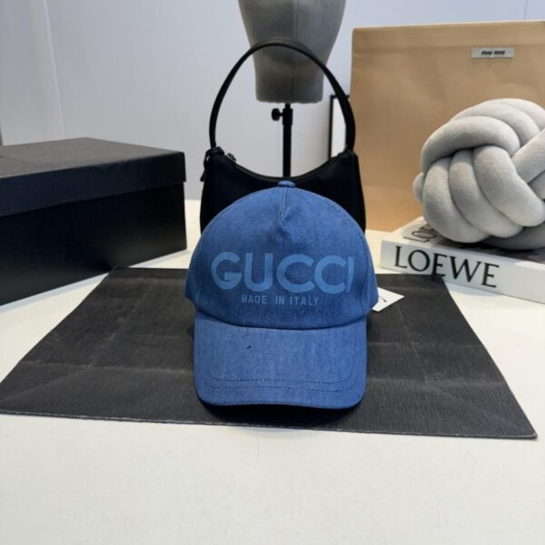 réplica,joyas,joyería,1:1,replica,fake,lujo,barato GUCCI Counter New gorra de béisbol de mezclilla lavada (B7B8)