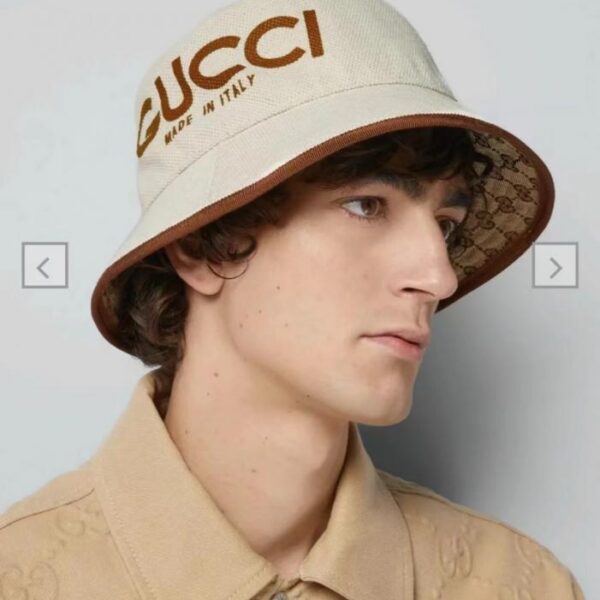 réplica,joyas,joyería,1:1,replica,fake,lujo,barato Mostrador GUCCI nuevo sombrero de pescador bordado simple (769A)