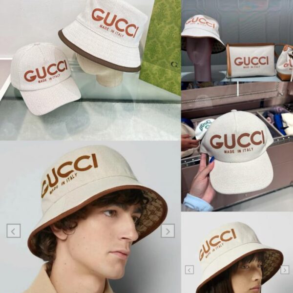 réplica,joyas,joyería,1:1,replica,fake,lujo,barato Contador GUCCI nuevo sombrero de pescador bordado simple (C9B0)