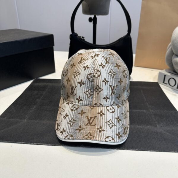 réplica,joyas,joyería,1:1,replica,fake,lujo,barato Nueva gorra de béisbol original de Louis Vuitton, jacquard degradado de Louis Vuitton (D5E4)