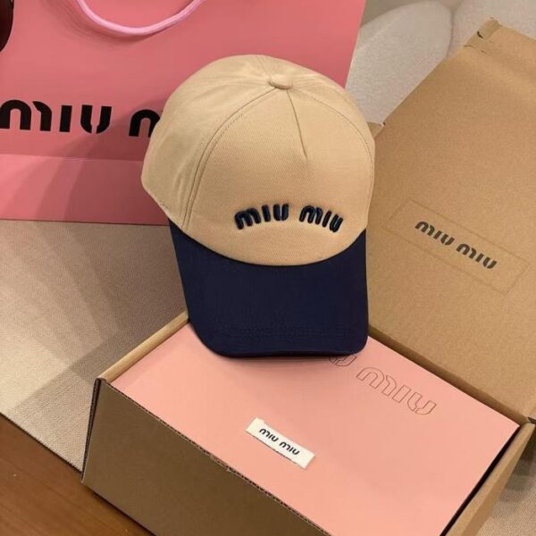 réplica,joyas,joyería,1:1,replica,fake,lujo,barato Gorra de béisbol Miu Miu (BFDD)
