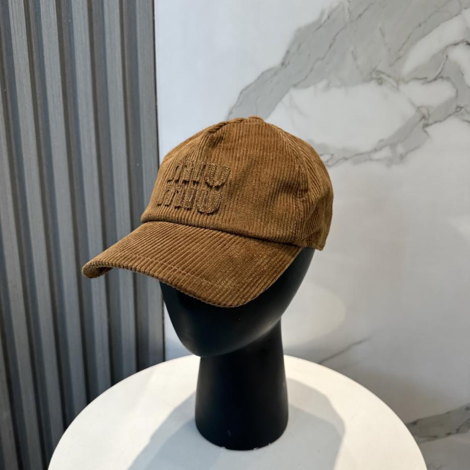 réplica,joyas,joyería,1:1,replica,fake,lujo,barato réplica,joyas,joyería,1:1,replica,fake,lujo,barato Nueva gorra de béisbol de pana limitada de Miu Miu, mismo estilo para hombres y mujeres (AE14)