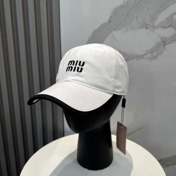 réplica,joyas,joyería,1:1,replica,fake,lujo,barato 【Miu Miu】Nueva gorra de béisbol bordada (7B2B)