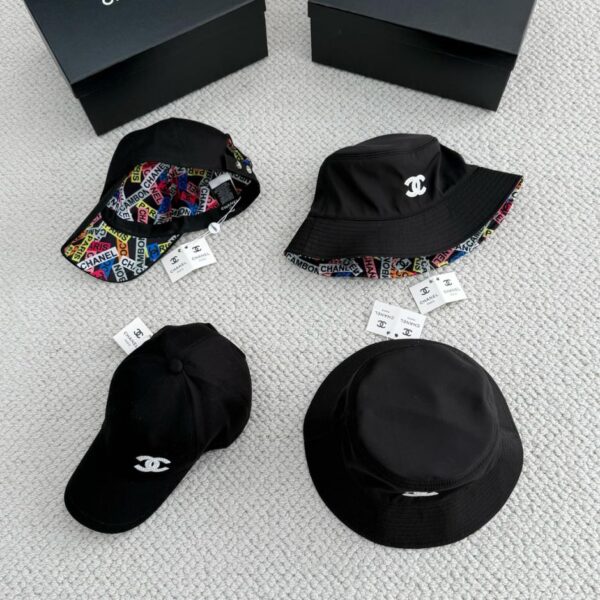 réplica,joyas,joyería,1:1,replica,fake,lujo,barato Sombrero de pescador de mezclilla con lentejuelas de camelia de doble cara de Chanel 👒Serie de lentejuelas cosidas a mano (33EE)
