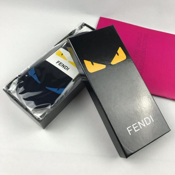 réplica,joyas,joyería,1:1,replica,fake,lujo,barato FENDI puro algodón de calidad, cómodo y transpirable, absorbente del sudor y transpirable, elegante y con estilo, 5 pares en una caja (2FD7)